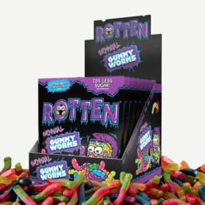 Rotten Candy Low Sugar Original Gummy Worms 1.8oz 8ct